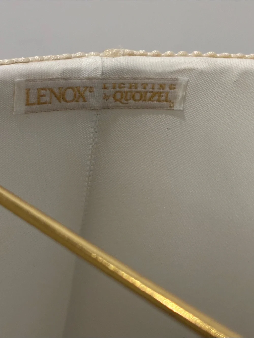 Vintage 1970s Lenox by Quoizel Candelabra Table Lamp Brass Fine Porcelain Accent